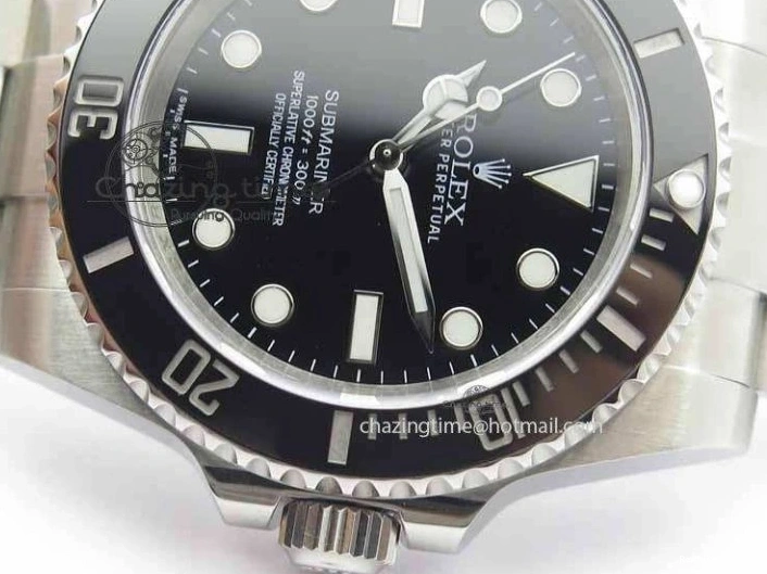 0202 Submariner 114060 Black Ceramic No Date JF 1:1 Best Edition On SS Bracelet SH3130 V Attractive 3641